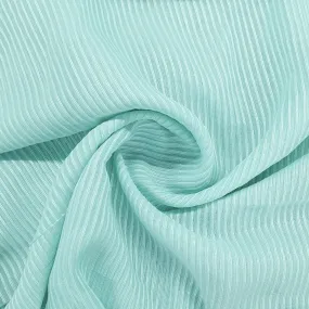 Aqua Blue Stripe Semi Orgenza Fabric