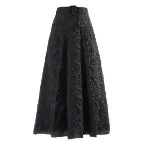 Casual Patchwork Midi Skirt For Women High Waist Sashes Plus Size Skirts Female Fashion Clothing Style
