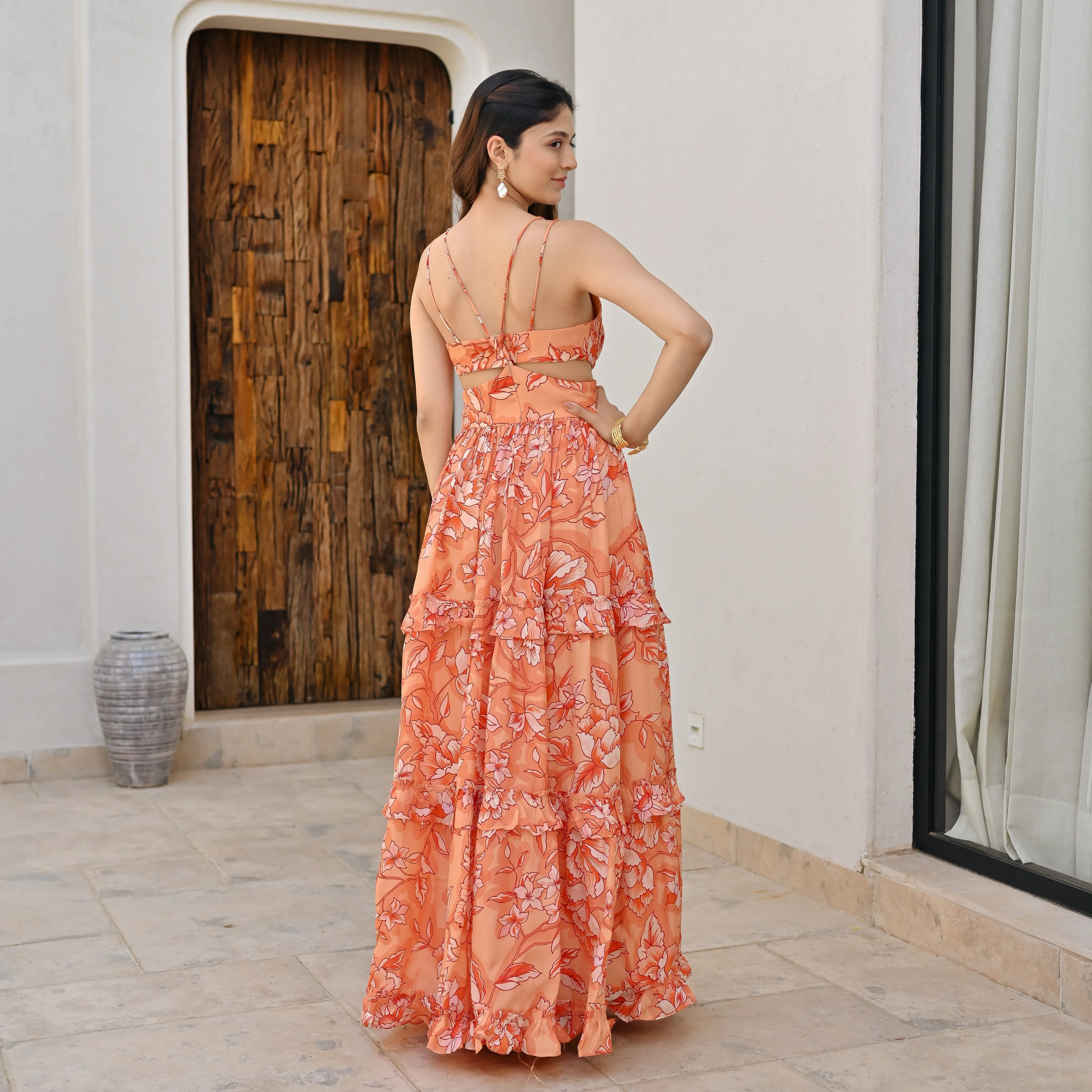 Ochre Radiance Long Dress