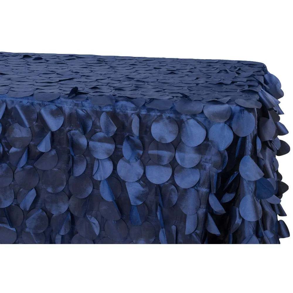 Wholesale 90"x156" Petal Circle Taffeta Rectangular Tablecloth